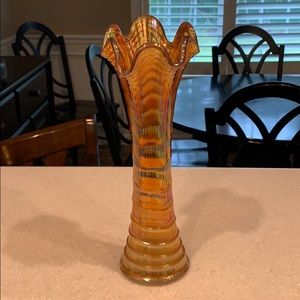 carnival glass vase